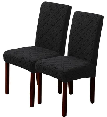 Produktbild von Stuhlhussen Stretch 2er Set Schwarz für Schwingstühle Esszimmer Küche Hotel