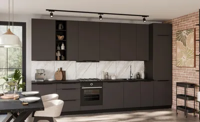 Produktbild von LUNARA Küchenschrank – Breite 40 cm, Graphit/Schwarz
