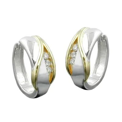 Produktbild von Creole bicolor Zirkonias Silber 925