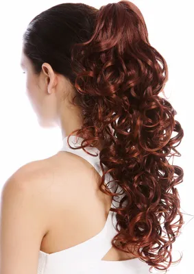 Produktbild von WIG ME UP Zopf Pferdeschwanz lockig lang voluminös Braun Rot Mix N956-V-33T130
