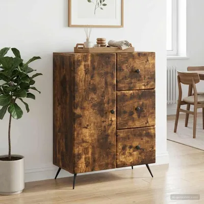 Produktbild von vidaXL Sideboard Räuchereiche 66 x 34,5 x 90 cm Holzwerkstoff