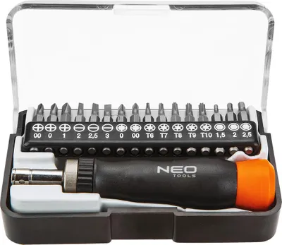 Image de NEO TOOLS Embouts de vissage de précision avec poignée, set de 17 pcs.