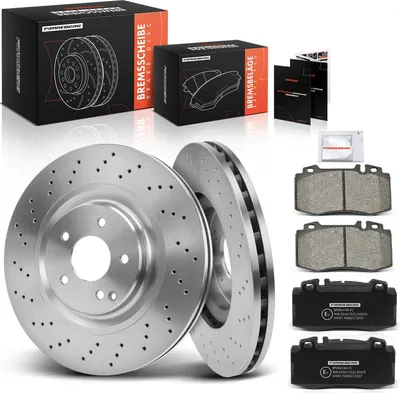 Image de Frankberg 2x disques de frein 4x plaquettes de frein essieu avant pour Mercedes-Benz Classe E W211 S211 SL R230