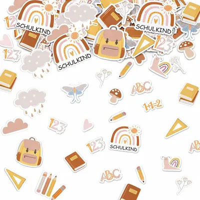 Productafbeelding van 200 Stuks Tafeldecoratie Schoolbegin, Confetti met Schoolmotieven