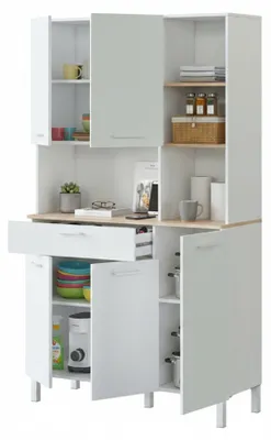 Image de Abbaio - Buffet, 108x40x186h cm Blanc, un Tiroir