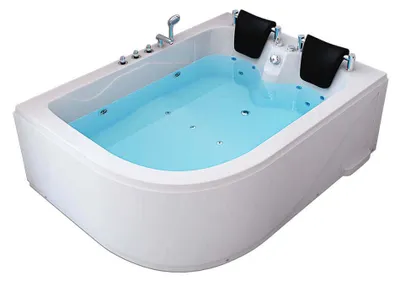 Produktbild von HOME DELUXE - Whirlpool Badewanne BLUE OCEAN XL 180 x 120 cm links Weiß
