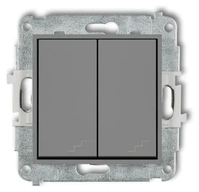 Obrázek produktu pro ICON, dvoucestný spínač, matně šedá barva, model 27IWP-33
