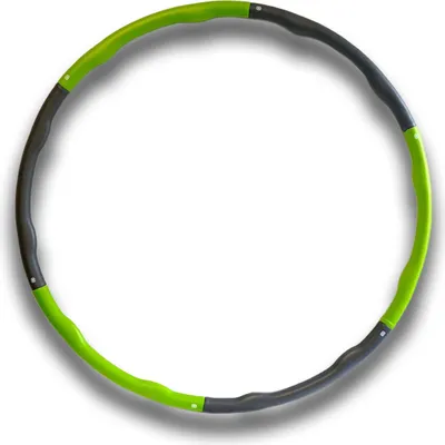 Produktbild von Hula-Hoop Fitness Reifen, 6-teilig, 1,5 Kg, Durchmesser 100 cm, Hüftmassage Gymnastik stabil Grün