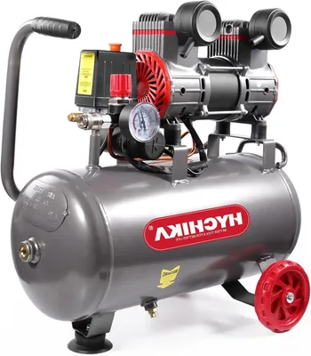 Immagine prodotto di Compressore d'aria portatile, pompa compressore senza olio da 1100W con serbatoio da 24 litri e pressione di esercizio di 8 bar