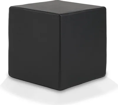 Produktbild von Ecopuf Cube, Sitzhocker Hocker, Sitzbox Quader Würfel, 40x40x40, Schwarz E14
