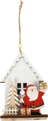 Produktbild von TrendLine Weihnachtsanhänger Holz Weihnachtsmann 30 x 21 x 39 cm mehrfarbig