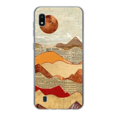 Produktbild von MuchoWow® Handyhülle Schutzhülle Hülle für Samsung Galaxy A10 Vintage - Zeitung - Marmor Silikon Softcase Handy Hülle - Schutzhülle