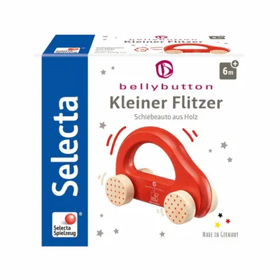 Immagine prodotto di Selecta Spielzeug Kleiner Flitzer Greifling, Auto, Kleinkindspiel, Kleinkindspielzeug, Holz, Rot, 10 cm, 64007