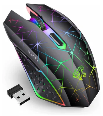 Immagine prodotto di Mouse wireless ricaricabile con 6 pulsanti e illuminazione a LED