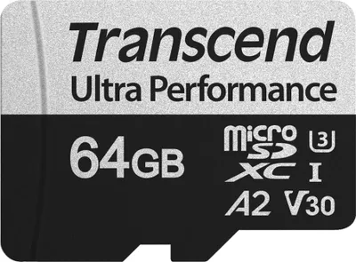 Obrázok produktu pre Transcend microSDXC 340S 64GB Class 10 UHS-I U3 A2
