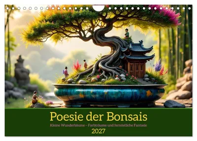 Produktbild von Poesie der Bonsais (Wandkalender 2027 DIN A4 quer), CALVENDO Monatskalender