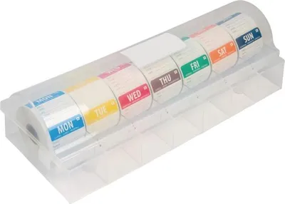 Produktbild von Hygiplas Etikettenset auflösbar 5cm mit Spender