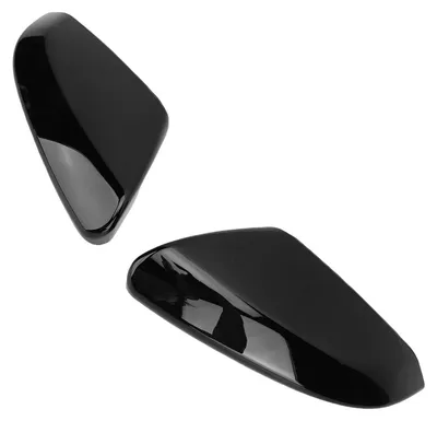 Image de Cache-rétroviseur latéral (porte arrière) – Noir brillant – Résistant aux intempéries – Cache pour rétroviseur latéral de porte de voiture