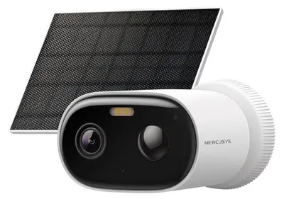 Obrázek produktu pro Mercusys MC410 KIT, Bezpečnostní IP kamera, Venkovní, Bezdrátový, Amazon Alexa & Google Assistant, Zeď, Bílá