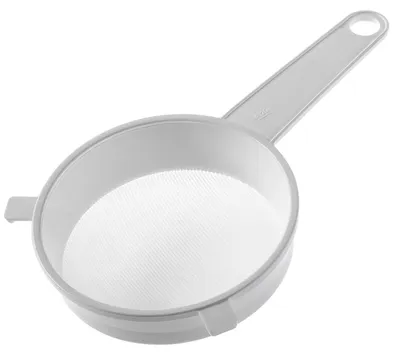 Image de Passoire de cuisine - Passoire à mailles fines - Ø 12 cm - Convient pour un usage alimentaire, e FCM - Blanche