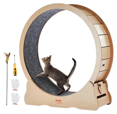 Produktbild von VEVOR Katzenlaufrad, 1100 mm, Katzenlaufband, mit abnehmbarem Laufband, Katzen-T