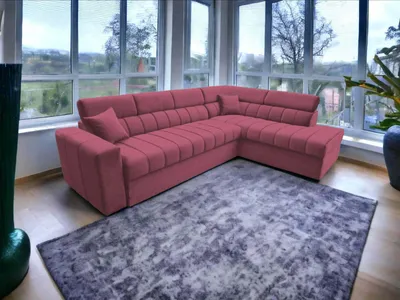 Produktbild von FurMeb24 ECKSOFA KENNO MAXI 300 x 210 cm LILA - rechte Seite - mit bettkasten und schlaffunktion