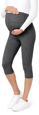 Produktbild von Be Mammy 3/4 Umstandsleggings aus Baumwolle BE20-229 (Dunkel Melange, S)