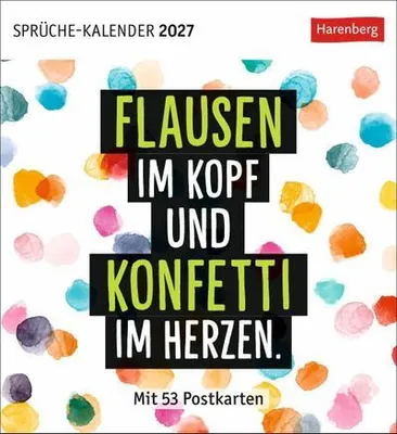 Obrázok produktu pre Positive-Sprüche-Kalender Postkartenkalender 2027 - mit 53 Postkarten