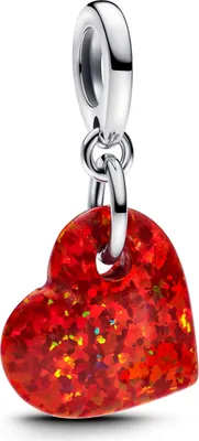 Zdjęcie produktu dla PANDORA MOMENTS Charm czerwone serce opal 793348C01