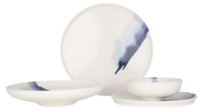 Image de Bonna Set de vaisselle - Blue Wave - 24 pièces - 6 personnes - Porcelaine