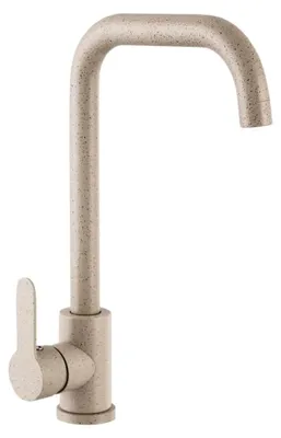 Produktbild von Küchenarmatur aus Edelstahl 360° drehbar | Hoher Wasserhahn für Spüle & Küche | Einhebelmischer | Hochdruck Mischbatterie in Beige