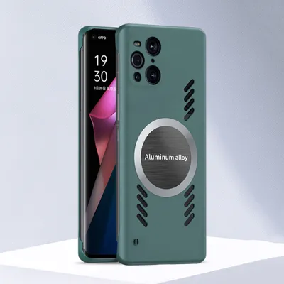 Produktbild von Oppo Find X3 Pro Hülle, Frameless PC Matt Kühlabdeckung Loch Wärmeableitung Schutzhülle für Oppo Find X3/Find X3 Pro Grün