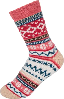 Produktbild von styleBREAKER Damen Norweger Socken mit winterlichem Norweger Muster, warme Stricksocken, One Size 37-41, 1 Paar 08030016