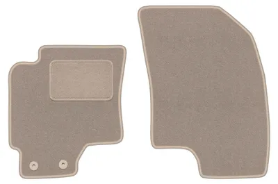 Produktbild von Velours-Fußmatten Vorne für Chevrolet Epica 2006-2012 (Limousine) – 2-tlg, Beige, passgenau – Wielganizator LUX