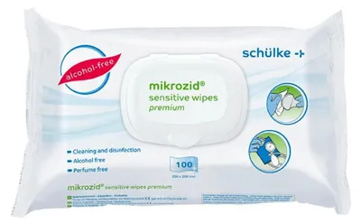 Produktbild von Mikrozid sensitive wipes premium Des.MP+Flä.Softp. 100 St