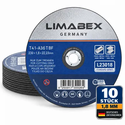 Produktbild von Trennscheiben 230 x 1.8 mm Metall Stahl Edelstahl INOX Rohre Profile Träger Bleche Stangen 10 Stück