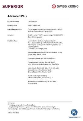 Produktbild von KRONOTEX | 2,694 m² | Grau 8 mm Laminatboden Grand Oak D4954 Advanced Plus, Landhausdiele, 10 fach Nutzschicht, Aqua Resist, Klick System, Trittschalldämmung, Fußbodenbelag