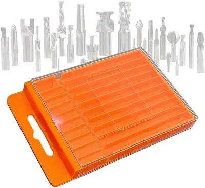 Zdjęcie produktu dla Organizer do narzędzi - pojemnik na części - do wyposażenia warsztatu - wysuwana szufladka - 8x5x1 cm - przezroczysty