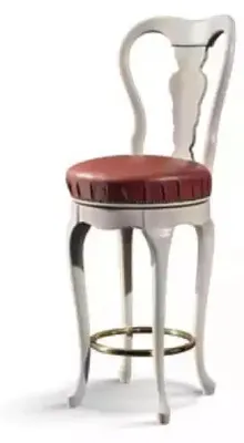 Produktbild von Klassische Weiß Stuhl Designer Barhocker Holzstuhl Luxus Möbel Hocker