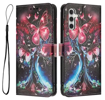 Immagine prodotto di Custodia a libro protettiva per Samsung Galaxy A17, A26, A16 4G 5G in Pelle finta e TPU con motivo