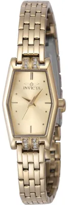 Produktbild von Invicta Angel 48131 Damenarmbanduhr - Quartz Bewegung - Edelstahl mit Goldenem Zifferblatt - 20 mm