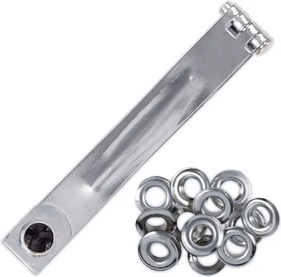 Produktbild von Kreator Ösen-Einschlag-Werkzeug plus 10 Stück ø 10 mm - Aluminium - Ösen-Einschlag-Werkzeug ø 10 mm