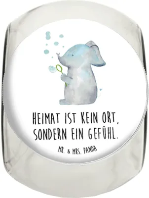 Produktbild von Mr. & Mrs. Panda Bonboniere Elefant Seifenblasen L 870ml - Weiß - Geschenk, Tiermotive, Vorratsdose, gewürzglas, Liebesspruch, Vorratsglas, glasbehälter, Elefanten, Liebe