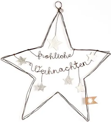 Produktbild von Großer Schmuckstern "Fröhliche Weihnachten"
