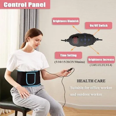 Produktbild von Infrarood warmtetherapiekussen mit 105 roten LEDs und Wellenlänge 650-850 nm.