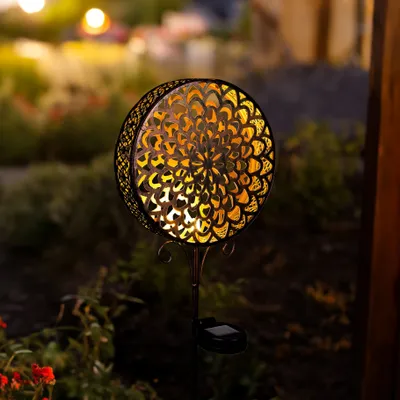 Produktbild von LED Solar Gartenstecker Rostlook 20,5x5,5x98cm
