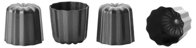 Produktbild von Satz 4 Kastenförmchen für Cannelés 6 cm - Mokka - Ibili