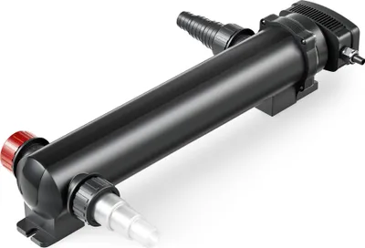 Produktbild von SunSun CUV-324 Teichklärer 5000 l/h / 24 W UVC, Vorklärgerät für Teichfilter & Teichpumpe, Wasserklärer mit UV-Lampe, Lichtfilter zur Algenbekämpfung