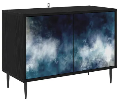 Immagine prodotto di vidaXL Mobile TV RAALTE, 69 x 33 x 50,5 cm, nero, aspetto legno di quercia