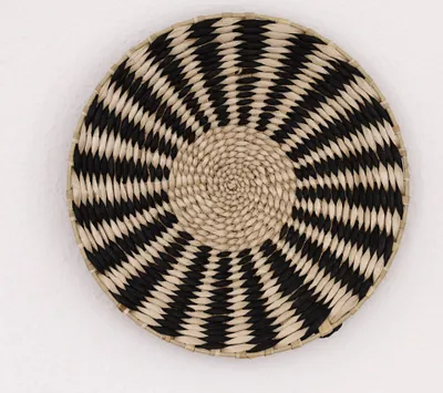 Productafbeelding van DECCARO Wandmand "Boho", zonnetjesmotief, zwart, medium